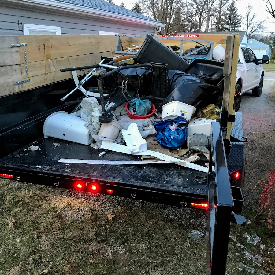 Roll-off dumpster delivered to a residential driveway in Rosenberg